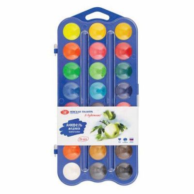 Краски акварельные  24 цвета  «Я - Художник!», медовые, круглые кюветы, 227421539