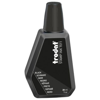 Краска штемпельная TRODAT черная 28 мл, на водной основе