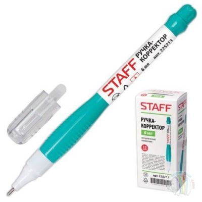 Ручка-корректор мет. након. STAFF эконом, 6 мл