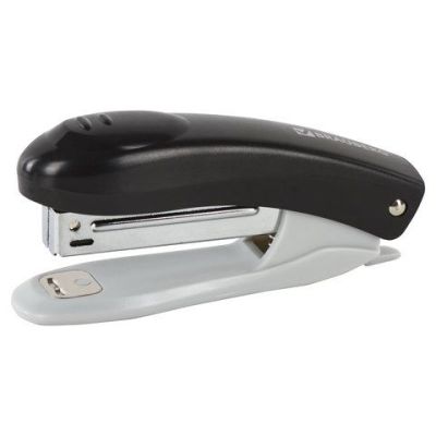 Степлер №10 BRAUBERG «Flagman» цельнометаллический механизм, до 12 л, черный