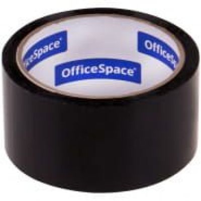Скотч 48мм х 40 м OfficeSpace, 45мкм, черная, ШК
