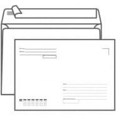 Конверт C5 162х229  КУДА-КОМУ  б/окна, отр. лента