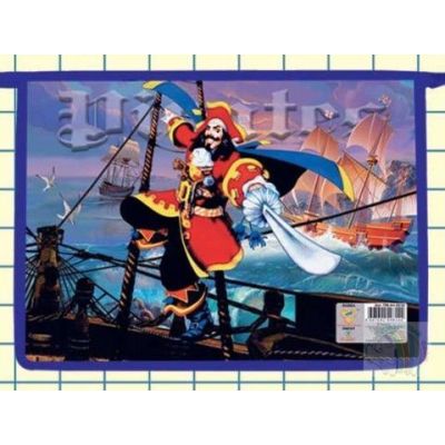 Папка для тетрадей  на молнии пластиковая А4 Пират 3D эффект