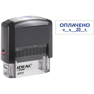 Штамп со стандартным словом «ОПЛАЧЕНО» Ideal 38*14мм (161489)