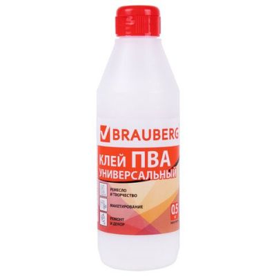 Клей ПВА 500 гр BRAUBERG  универсальный (бумага, картон, дерево)