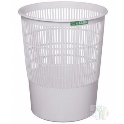 Корзина для бумаг 18 л (Стамм) сетчатая круглая сер.