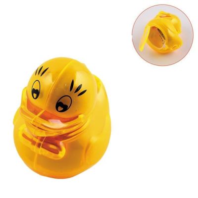 Точилка 1 отверстие «Уточка» с контейнером желтая