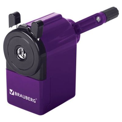 Точилка механическая BRAUBERG «JET», металлический механизм, корпус фиолетовый, 229569