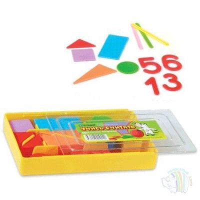 Касса Счетных материалов. «Учись считать» пласт. (Стамм), 132 элемента