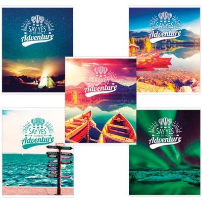 Тетрадь 96 л. А5 клетка, BRAUBERG, обложка картон, ПРИКЛЮЧЕНИЯ, 403065