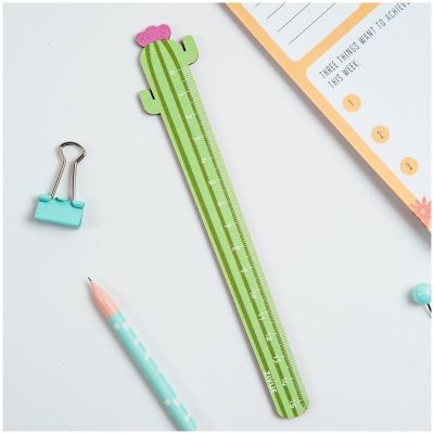 Линейка 15см MESHU «Cactus», 15см, ассорти, европодвес