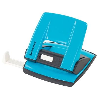 Дырокол 20 л. BRAUBERG «ULTRA», голубой, металлический