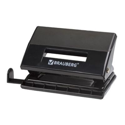 Дырокол 10 листов BRAUBERG «Black Jack», черный,227795