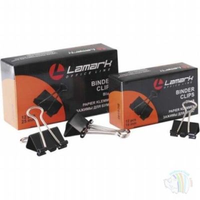 Зажим для бумаг 32 мм черные Lamark, 1ШТ