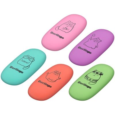 Ластик Berlingo «Lazy Cats», овальный, термопластичная резина, 49*23*9мм