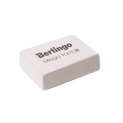 Ластик Berlingo «Mega Top», прямоугольный, натуральный каучук, 32*18*8мм