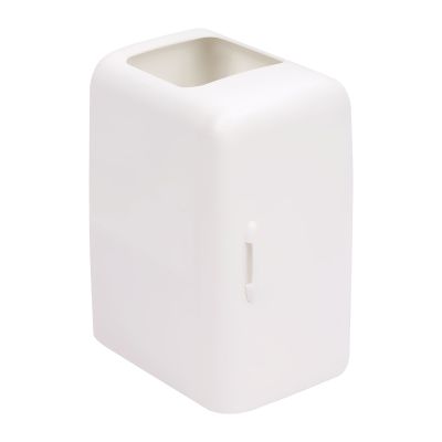 Настольная подставка MESHU «Fridge» (холодильник), 3 отделения, пластиковая, молочная