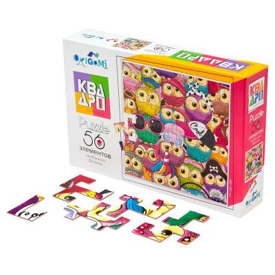 Пазл 56 эл. Origami «Квадро. Совы»