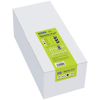 Пружина пластиковая 14 мм (81-100 л), OfficeSpace, черный, 100шт.