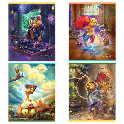 Тетрадь А5, 48 л., клетка, BG «Эксклюзив. Барсик», глянцевая ламинация