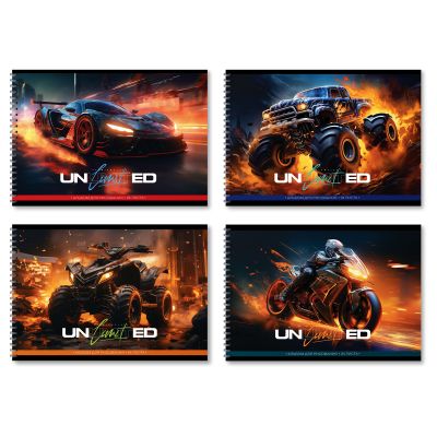 Альбом для рисования 24л., А4, на гребне BG «Unlimited»