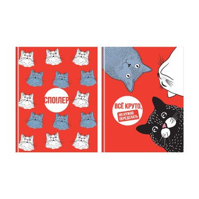 Блокнот А5, 80л., BG «Котоприкол», матовая ламинация, выб. лак