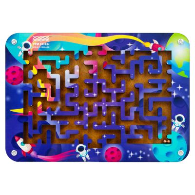 Игра настольная ТРИ СОВЫ «Лабиринт малый с шариками. Галактика», дерево