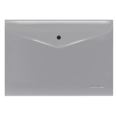 Папка-конверт на кнопке А4 Berlingo «Metallic» 200мкм, серый металлик