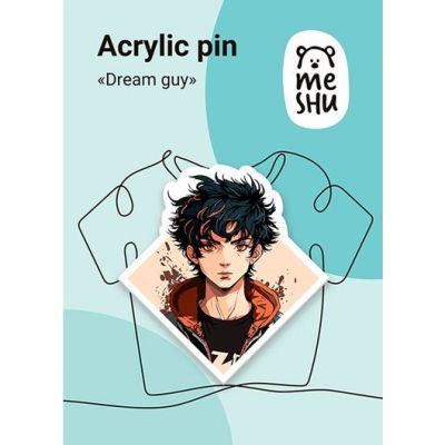 Значок акриловый MESHU «Dream guys», прямая УФ-печать
