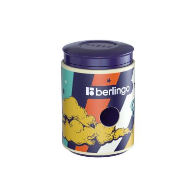 Точилка 1 отверстие Berlingo «Groovy», пластиковая с контейнером