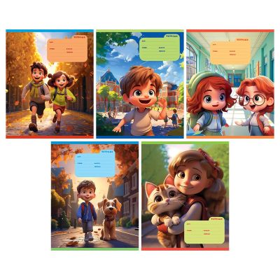 Тетрадь 12л., крупная клетка BG «Друзья»