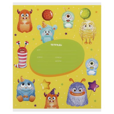 Тетрадь А5 12л., линия MESHU «Монстрики»