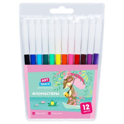 Фломастеры 12цв.,ArtSpace «Рассказы»,  ПВХ, европодвес