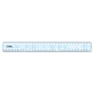Линейка 30см СТАММ «Лед», пластиковая, европодвес
