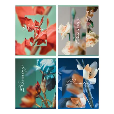 Тетрадь 48л., клетка, А5, BG «Blooming», матовая ламинация