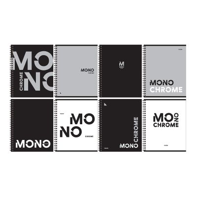 Тетрадь 96л., А5, клетка на гребне BG «MonoChrome», двойная обложка