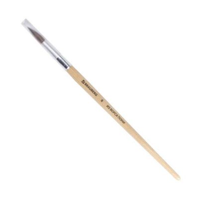 Кисть №6 пони, круглая, BRAUBERG