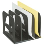 Лоток-сортер для бумаг 4 отделения СТАММ, сборный, черный