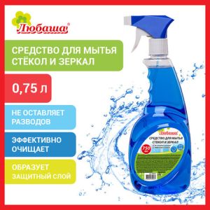 Средство для мытья стекол и зеркал 750мл «Морозная свежесть», распылитель, ЛЮБАША, 608535