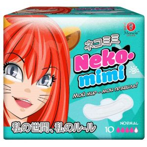 Прокладки гигиенические женские MANEKI «Neko-mimi» 10 шт., 240 мм., дневные, SN2085H