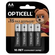 Батарейка AA (LR6) Opticell, алкалиновая, КОМПЛЕКТ 4 ШТ.
