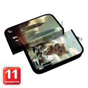 Пенал-книжка с наполнением ErichKrause 110x205x25мм Big City Cats 62895