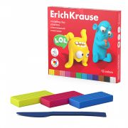Пластилин классический ErichKrause Jolly Friends 12 цветов со стеком, 216 г (в коробке 12 шт) 61347