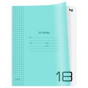 Тетрадь 18л., клетка BG «UniTone. Neon», пластиковая обложка, неон голубой Т5ск18_пл 08930