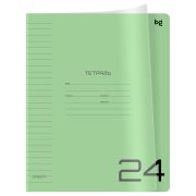 Тетрадь 24л. линия BG «UniTone. Green», пластиковая прозрачная обложка Т5ск24_пл 08961