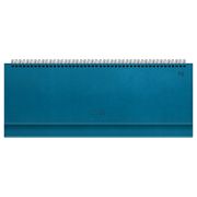 Планинг датированный 2026г., 64л., 330*130мм, кож.зам, BG «Winner.Dark teal», бирюзовый Pd_09643