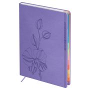 Еженедельник датированный 2026г., А6+, 80л., мягкий переплет, кожзам, BG «Season. Orchid», сиреневый