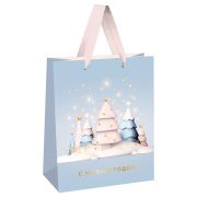 Пакет подарочный 18*23*10см MESHU «Christmas trees», фольга, матовая ламинация MS_66104