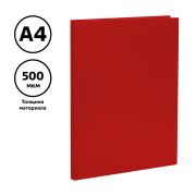 Папка с боковым зажимом СТАММ А4, 14мм, 500мкм, пластик, красная ММ-32219