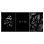 Тетрадь 96л., А4, клетка, на гребне BG «Just black», soft-touch ламинация, выб. лак